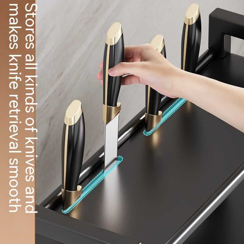 Kitchen Dining Table Storage Rack — Knife, Chopstick & Seasoning Organizer
