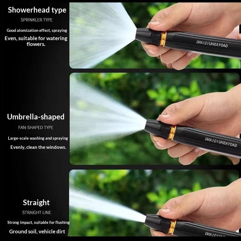 High-Pressure Garden & Car Wash Water Gun — 360° Adjustable Spray Nozzle