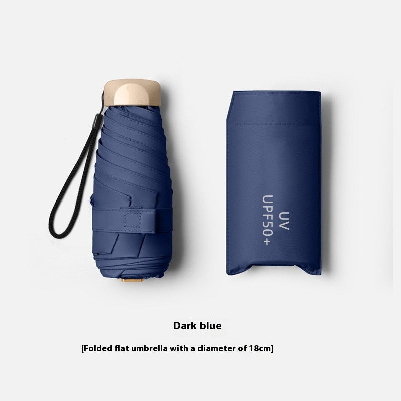 Mini Capsule Umbrella — 5-Fold, UV Sun Protection & Rainproof