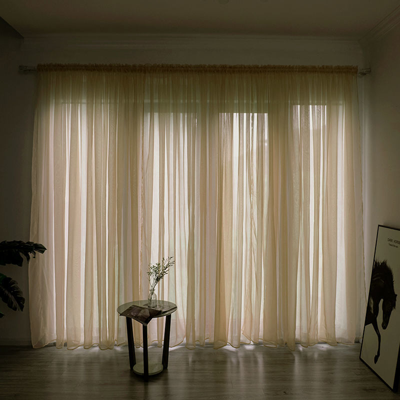 Sheer Gauze Curtains — Light-Filtering Cotton Voile Panels for Balcony & Living Room