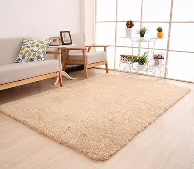 Soft Fluffy Area Rug — Non-Slip Plush Velvet Carpet for Bedroom & Living Room
