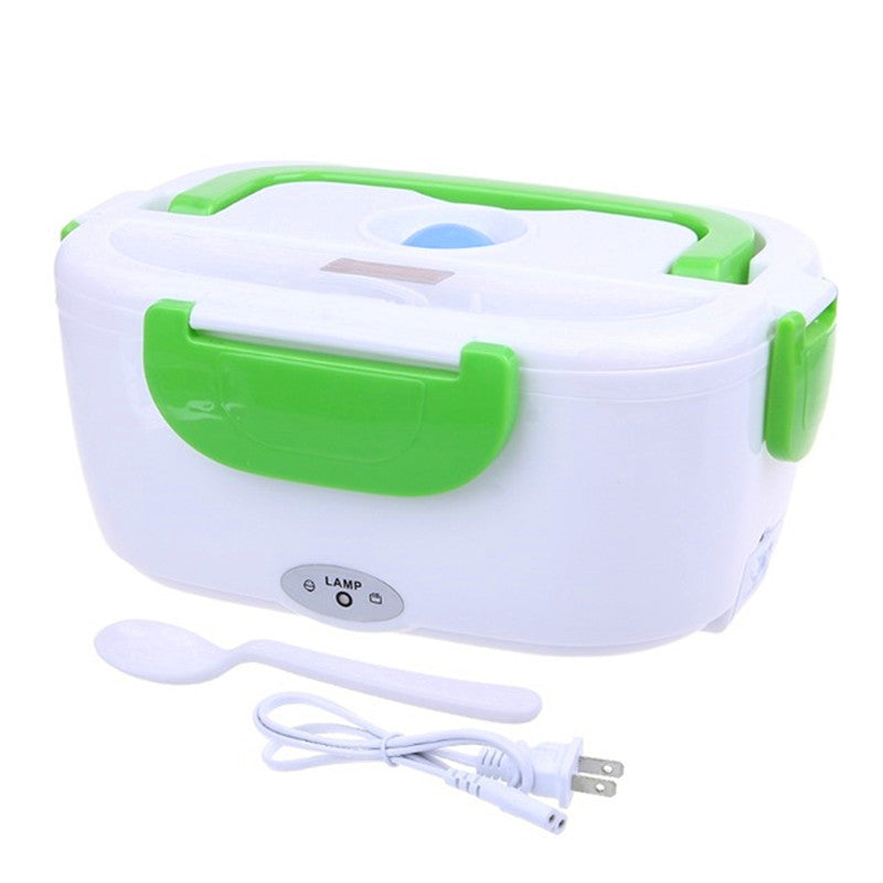 Electric Heated Lunch Box — Stainless Steel Self-Heating Food Warmer for Car & Office
