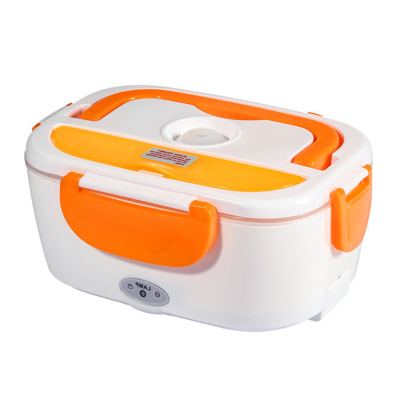 Electric Heated Lunch Box — Stainless Steel Self-Heating Food Warmer for Car & Office