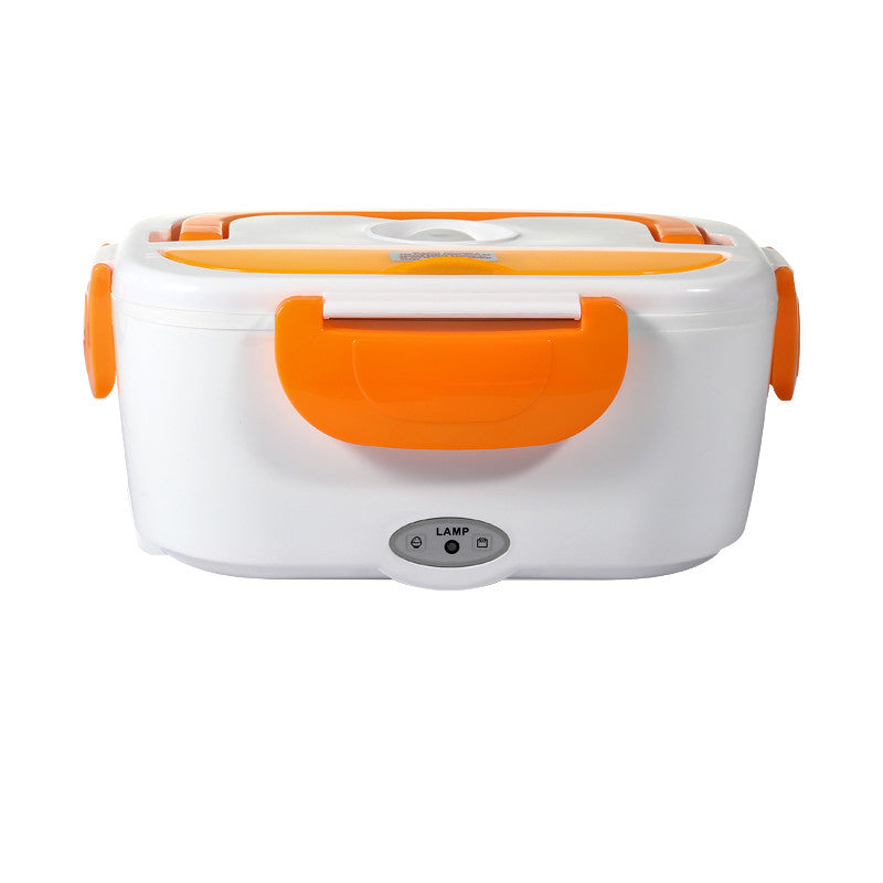Electric Heated Lunch Box — Stainless Steel Self-Heating Food Warmer for Car & Office