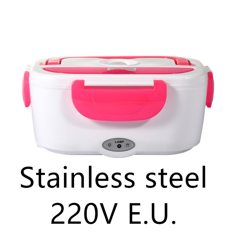 Electric Heated Lunch Box — Stainless Steel Self-Heating Food Warmer for Car & Office