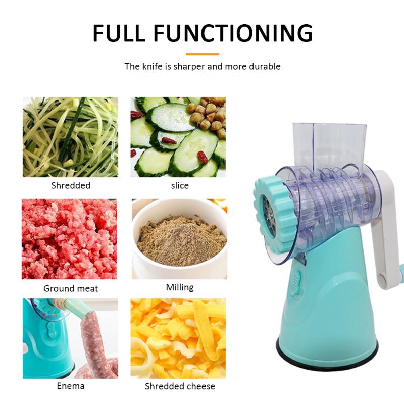 4-in-1 Manual Vegetable Slicer, Meat Grinder & Sausage Maker