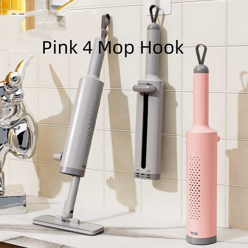 Self-Squeeze Mini Flat Mop — Hands-Free Wringing, 2 Microfiber Pads
