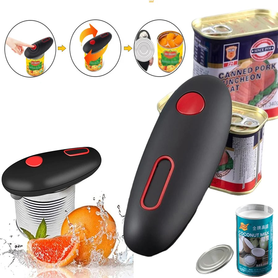 One-Touch Electric Can Opener — Hands-Free Automatic Opener