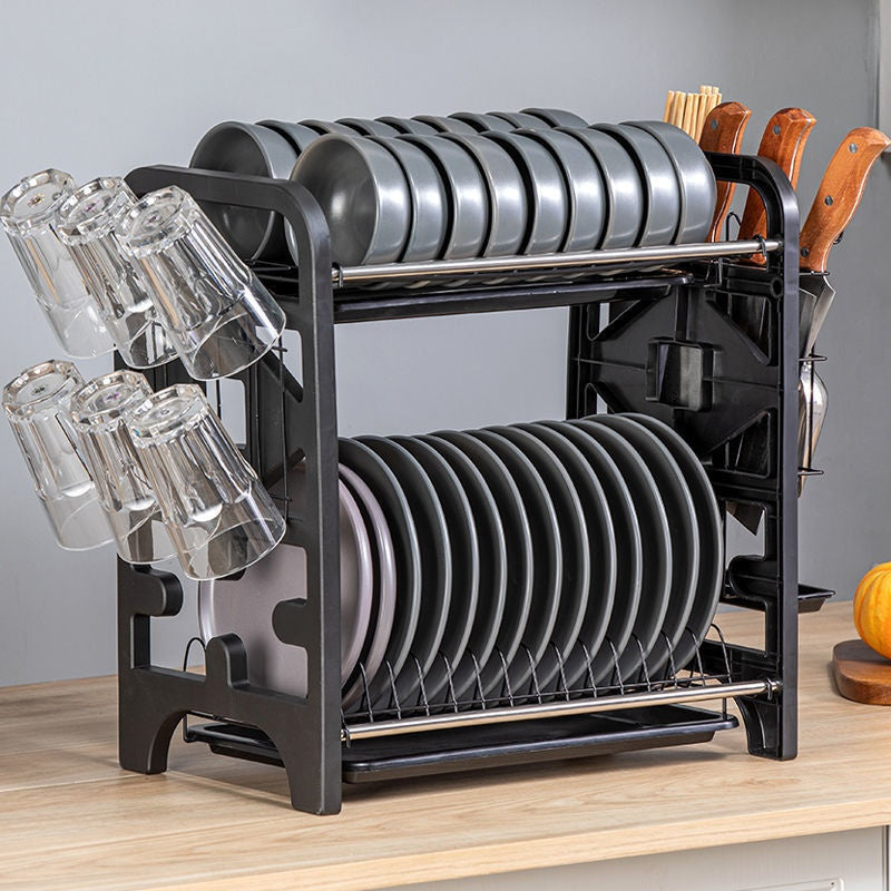 Multifunctional Kitchen Storage Rack — Bowl, Dish & Chopstick Holder