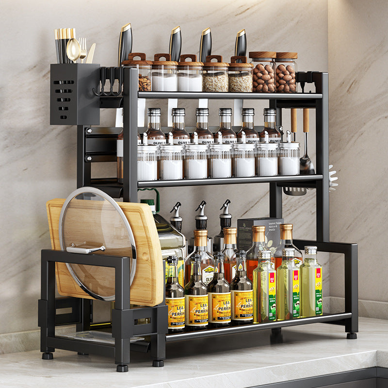 Kitchen Dining Table Storage Rack — Knife, Chopstick & Seasoning Organizer