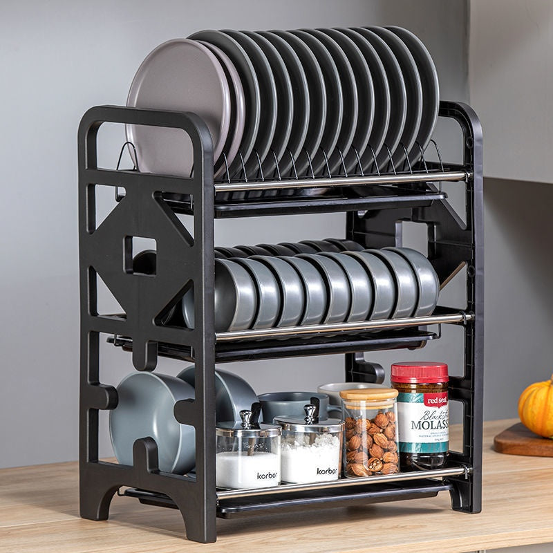 Multifunctional Kitchen Storage Rack — Bowl, Dish & Chopstick Holder