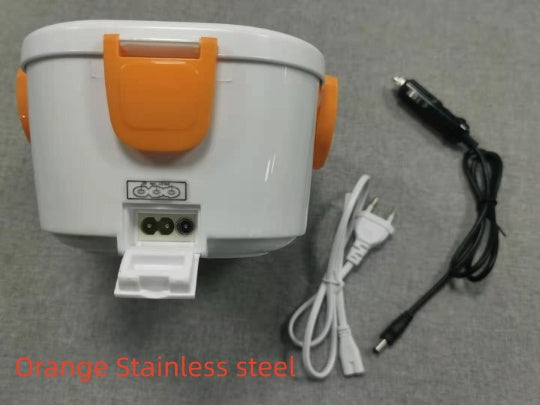 Electric Heated Lunch Box — Stainless Steel Self-Heating Food Warmer for Car & Office