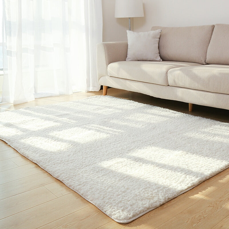 Soft Fluffy Area Rug — Non-Slip Plush Velvet Carpet for Bedroom & Living Room