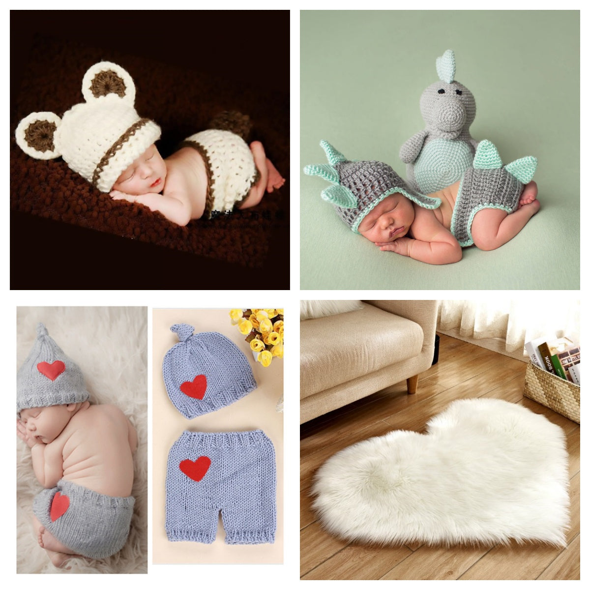 Plush Heart-Shaped Rug — Fluffy Soft Floor Mat for Bedroom, Sofa & Home Decor