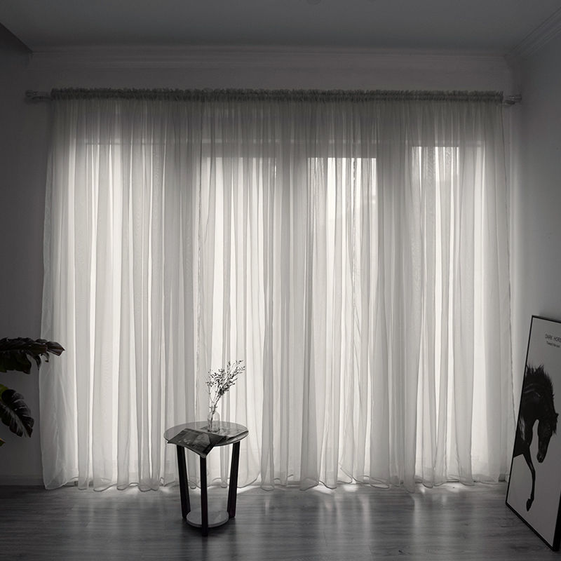 Sheer Gauze Curtains — Light-Filtering Cotton Voile Panels for Balcony & Living Room