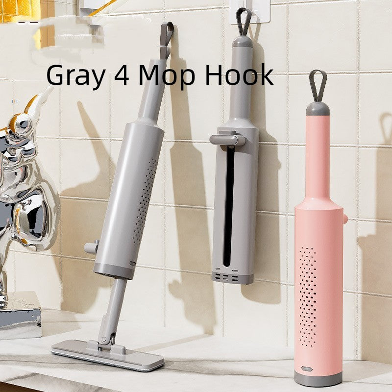 Self-Squeeze Mini Flat Mop — Hands-Free Wringing, 2 Microfiber Pads