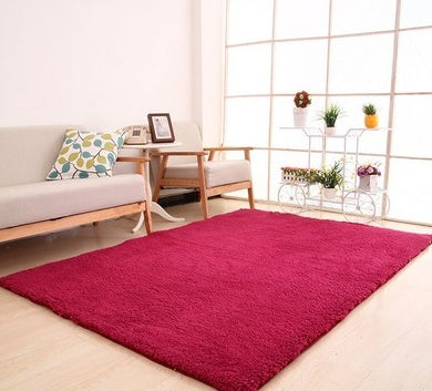 Soft Fluffy Area Rug — Non-Slip Plush Velvet Carpet for Bedroom & Living Room