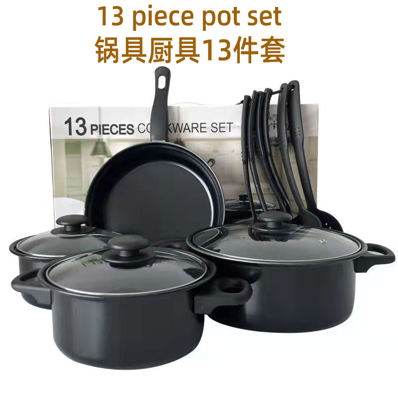 13-Piece Non-Stick Cookware Set — Pots, Pans & Kitchen Utensils