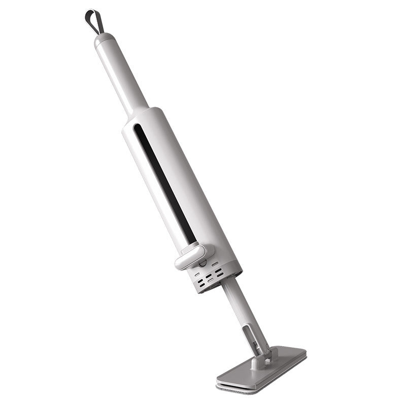 Self-Squeeze Mini Flat Mop — Hands-Free Wringing, 2 Microfiber Pads