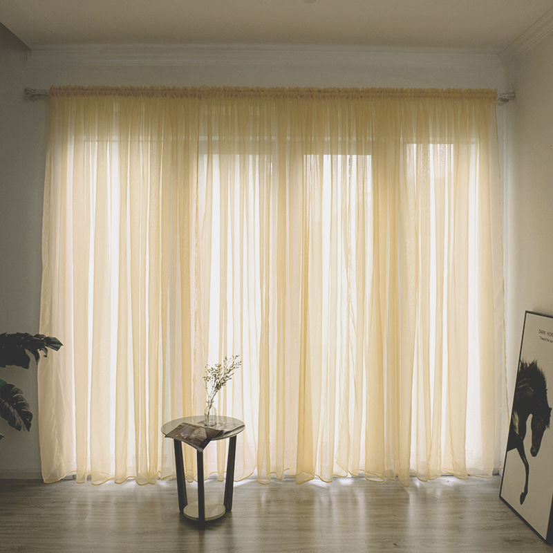 Sheer Gauze Curtains — Light-Filtering Cotton Voile Panels for Balcony & Living Room