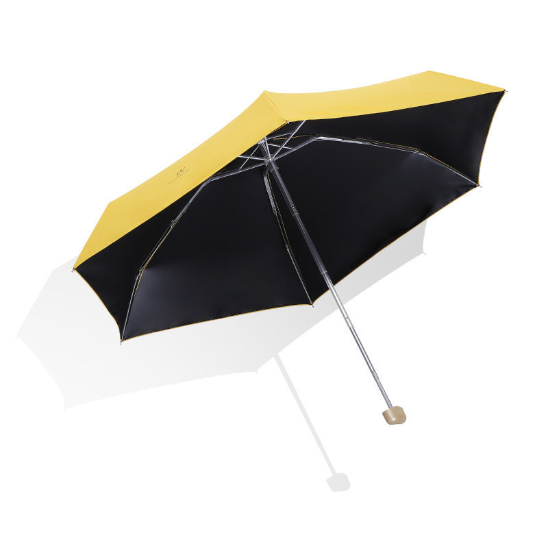 Mini Capsule Umbrella — 5-Fold, UV Sun Protection & Rainproof