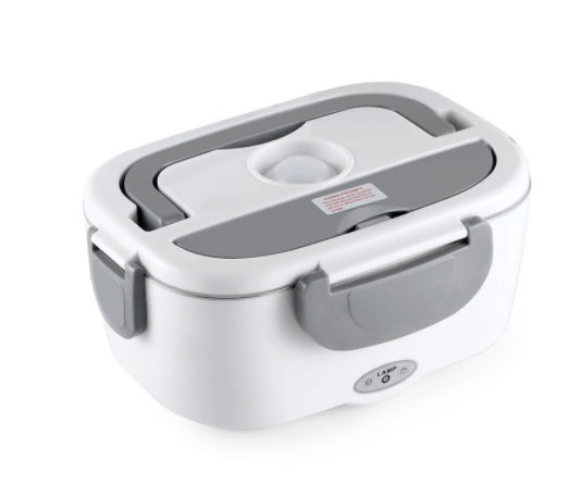 Electric Heated Lunch Box — Stainless Steel Self-Heating Food Warmer for Car & Office