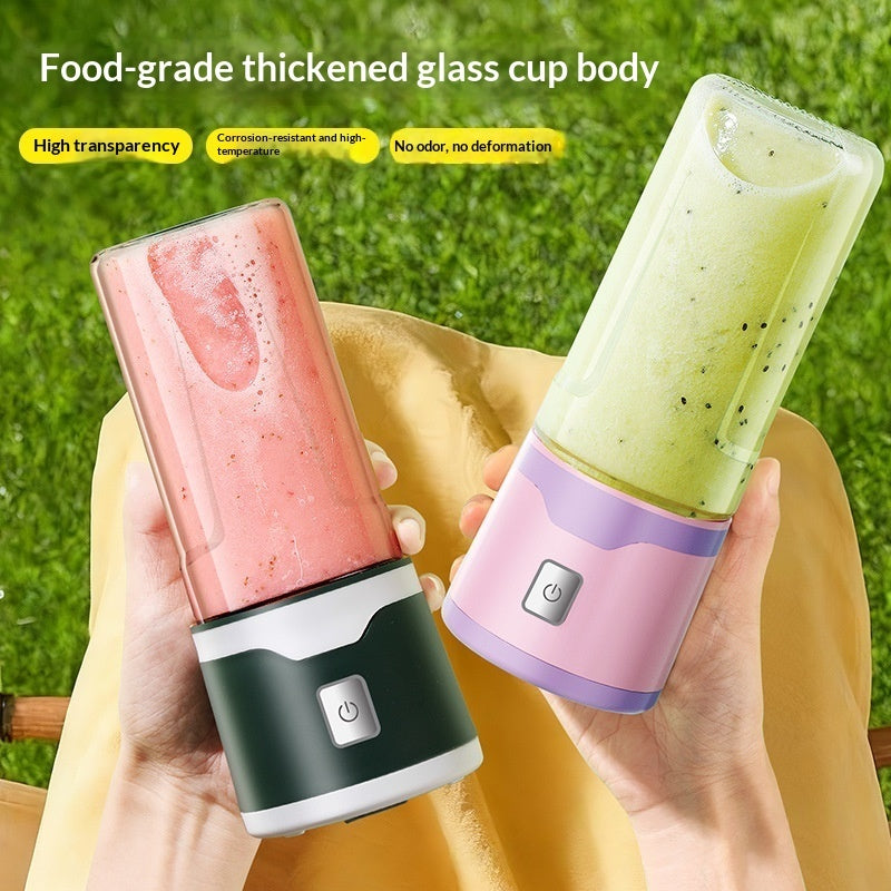 Portable Rechargeable Blender Juicer Cup — 500ml USB, 18-Blade, BPA-Free