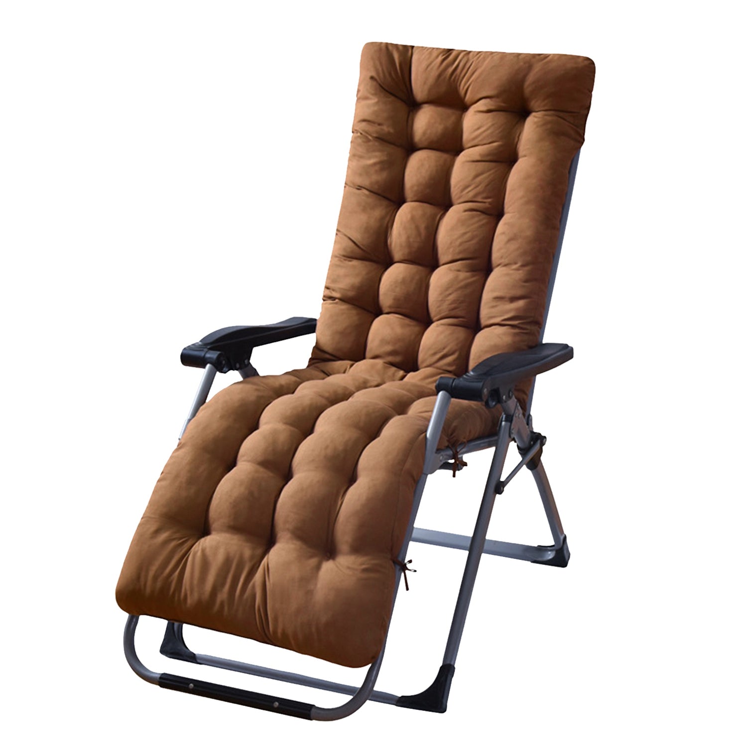 Chaise Lounger Cushion — Thick Padded Recliner & Deck Chair Mat (67" or 71")