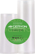 White vacuum sealer bag rolls with GERYON label, double sided texture