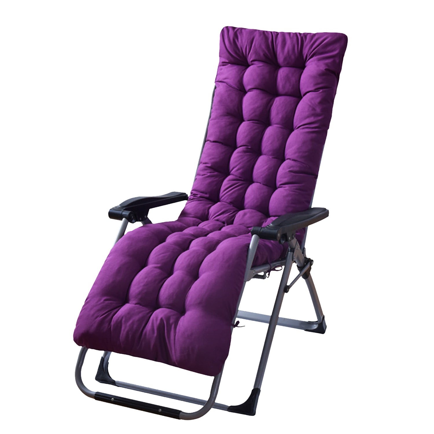 Chaise Lounger Cushion — Thick Padded Recliner & Deck Chair Mat (67" or 71")