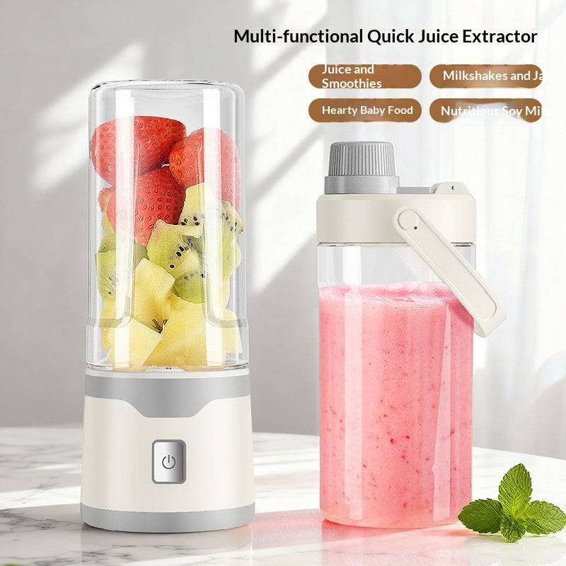 Portable Rechargeable Blender Juicer Cup — 500ml USB, 18-Blade, BPA-Free