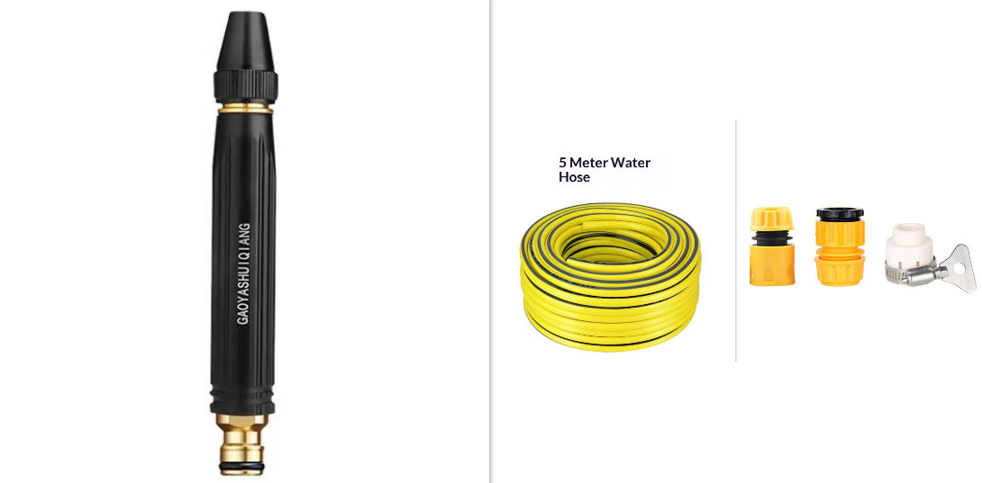 High-Pressure Garden & Car Wash Water Gun — 360° Adjustable Spray Nozzle