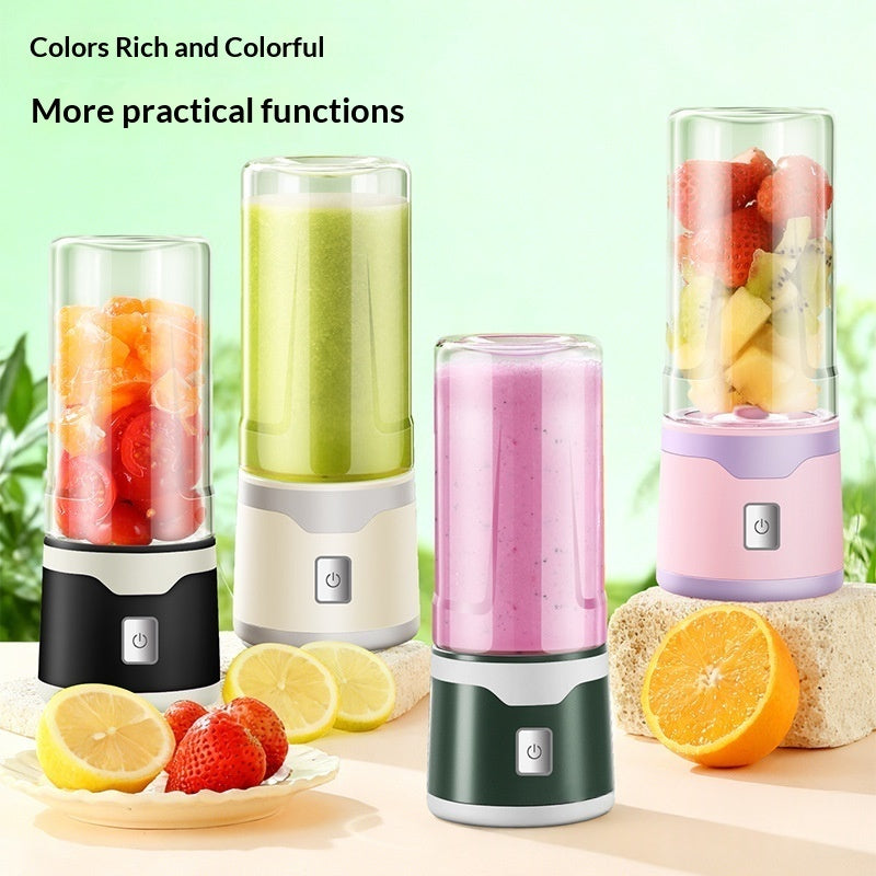 Portable Rechargeable Blender Juicer Cup — 500ml USB, 18-Blade, BPA-Free
